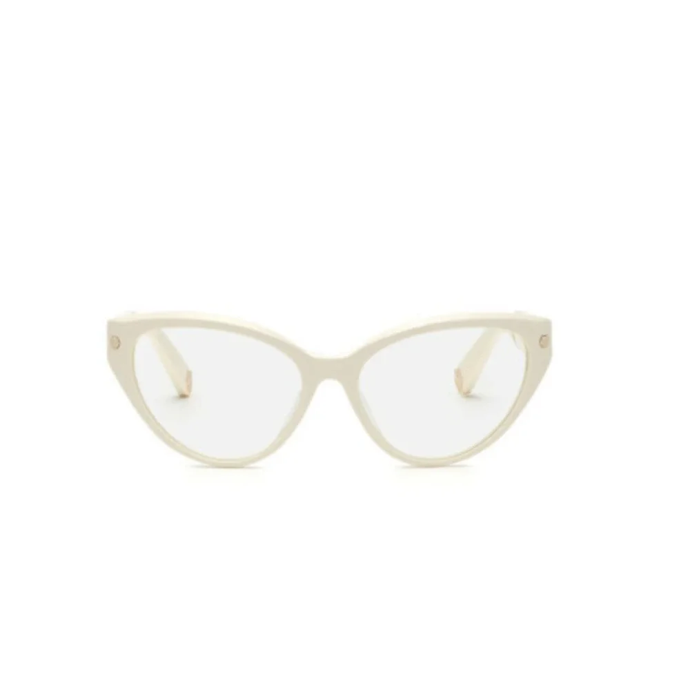 NWT PHILIPP PLEIN VPP052M 03GF Shiny Cream Eyeglasses
